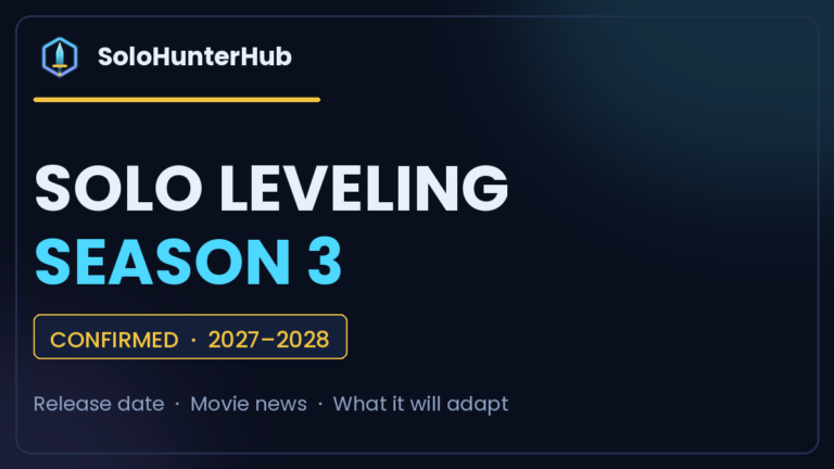 Solo Leveling Season 3 release date guide