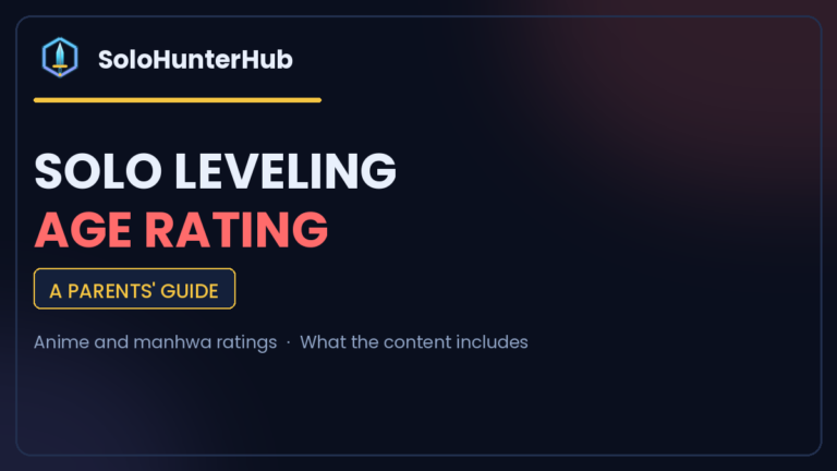 Solo Leveling age rating parents guide