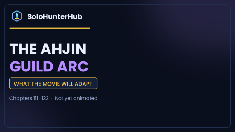 Solo Leveling Ahjin Guild arc explained