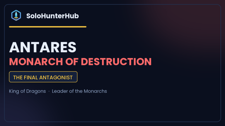 Antares Solo Leveling Monarch of Destruction profile