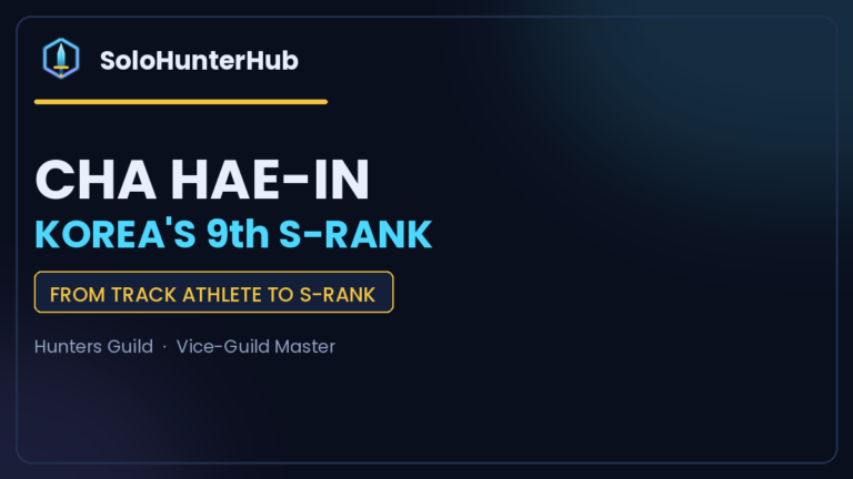 Cha Hae-In Solo Leveling character profile