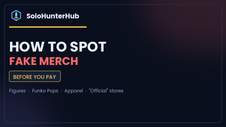 How to spot fake Solo Leveling merch
