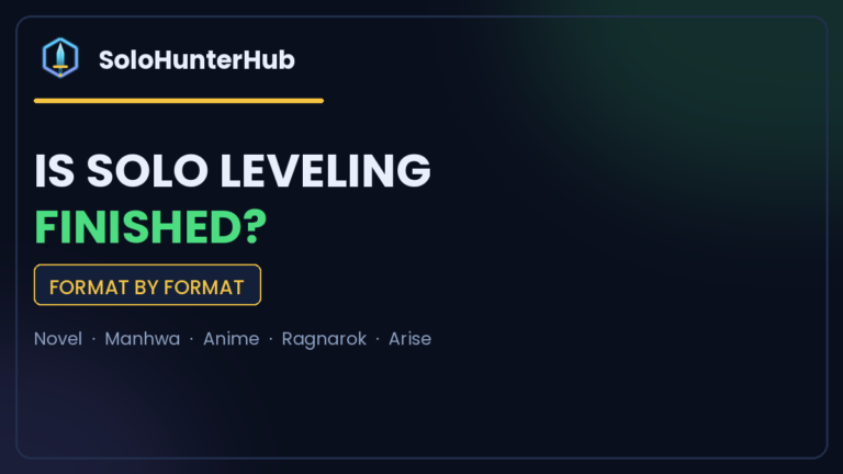 Is Solo Leveling finished