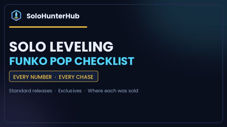 Solo Leveling Funko Pop checklist 2026