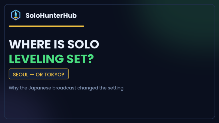 Where is Solo Leveling set