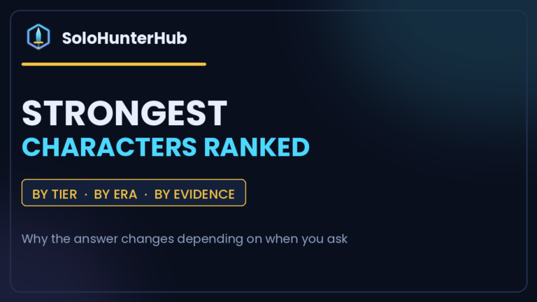 Strongest Solo Leveling characters ranked