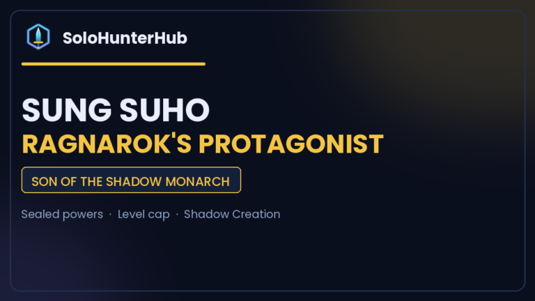 Sung Suho Solo Leveling Ragnarok protagonist