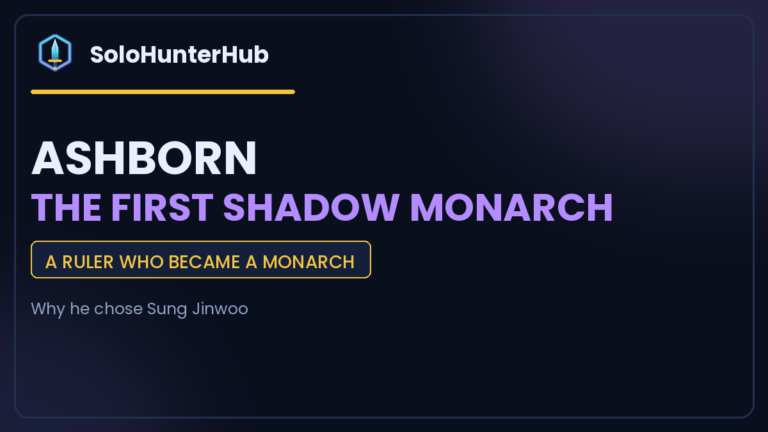 Ashborn Solo Leveling first Shadow Monarch